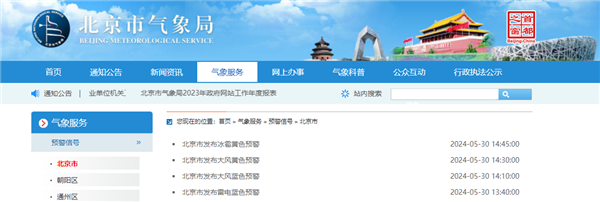突現(xiàn)狂風(fēng)暴雨！北京連發(fā)雷電大風(fēng)冰雹三預(yù)警：10級(jí)大風(fēng) 冰雹在路上