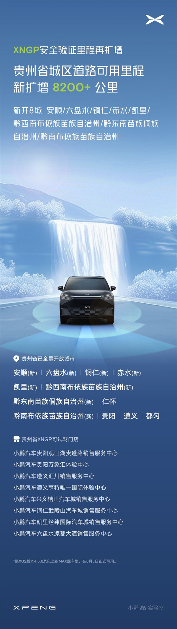 小鵬汽車本周XNGP新增烏魯木齊、安順等15城