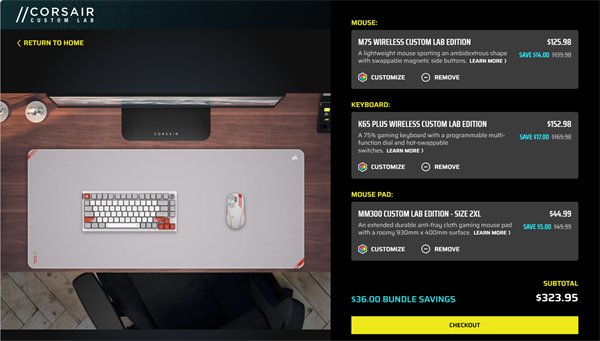 海盜船推出 CORSAIR Custom Lab 外設(shè)定制服務(wù)