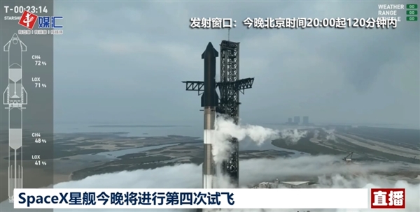 人類強(qiáng)火箭！馬斯克SpaceX星艦即將第4次試飛：倒計(jì)時(shí)半小時(shí)