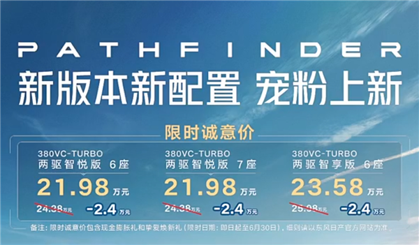 限時(shí)僅21.98萬起 日產(chǎn)中大型SUV探陸新車型上市：真的拼了！