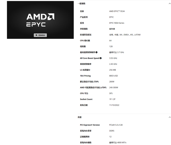 Zen 4 64核心EPYC 9534：AMD性價比、能效比的巔峰之作！