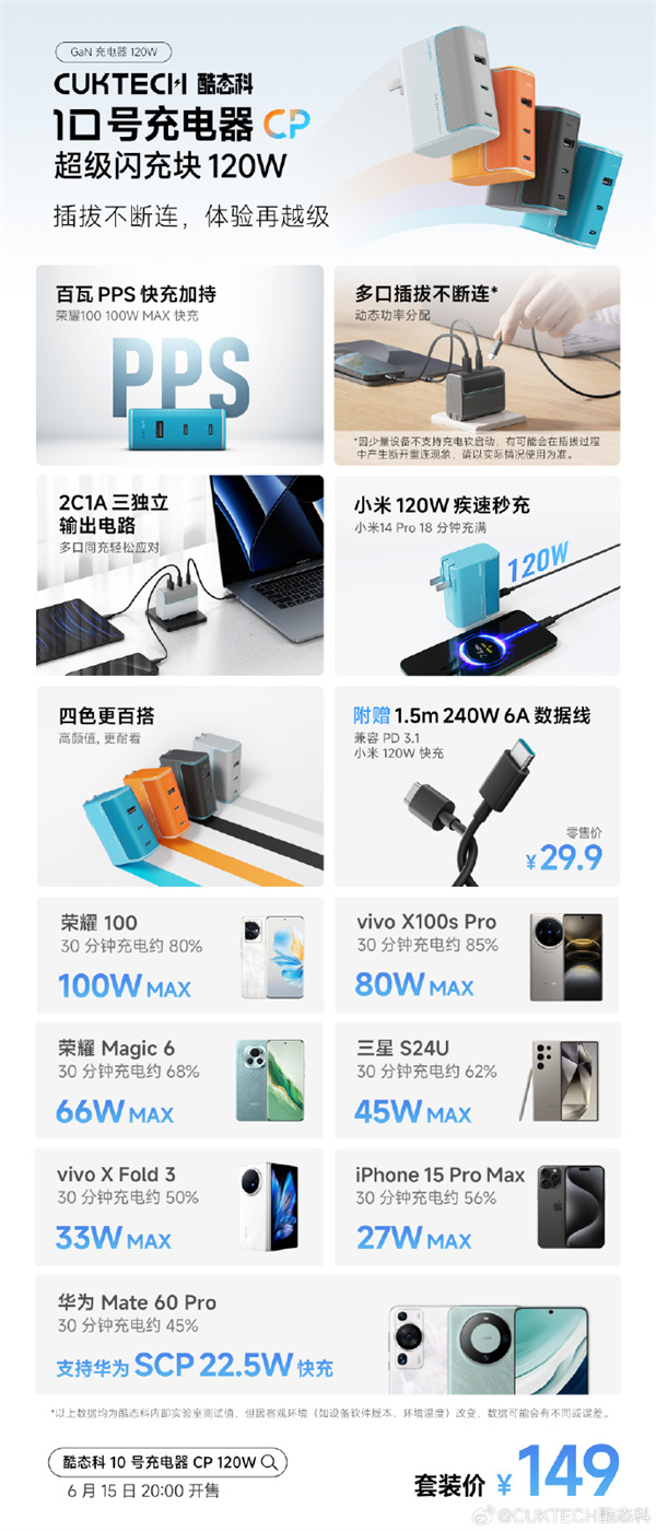 酷態(tài)科10號(hào)超級(jí)閃充塊 6月15日發(fā)布