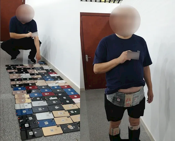 創(chuàng)紀錄！男子身綁100臺手機進境：因肚子太大被查獲