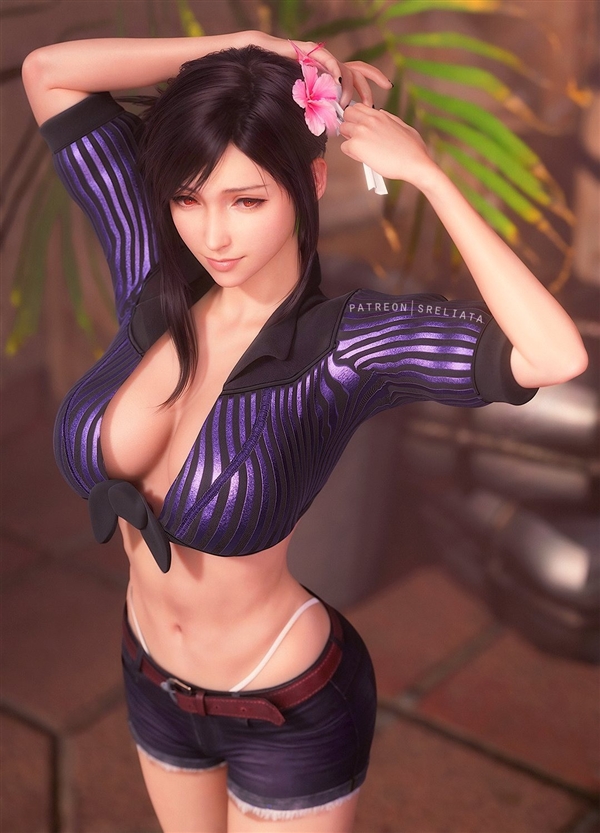 《終幻想7》蒂法與愛(ài)麗絲3D美圖賞：性感美麗吸睛