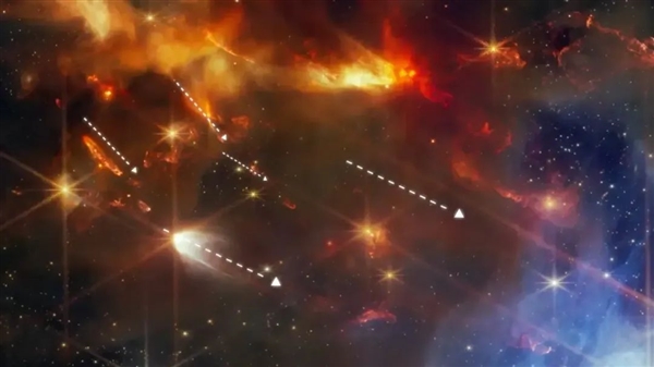 第一次見！1300光年外 一群恒星超同一方向大量噴射