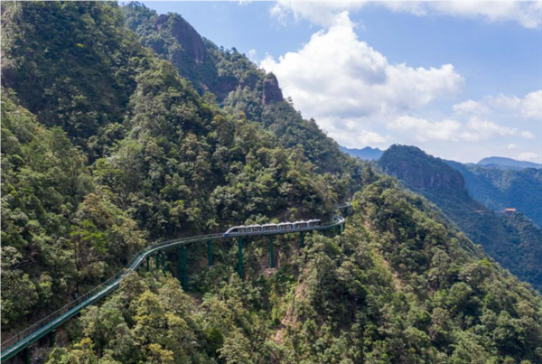 世界首創(chuàng)！“懸崖動(dòng)車”在江西交付：游客可置身1150米高空