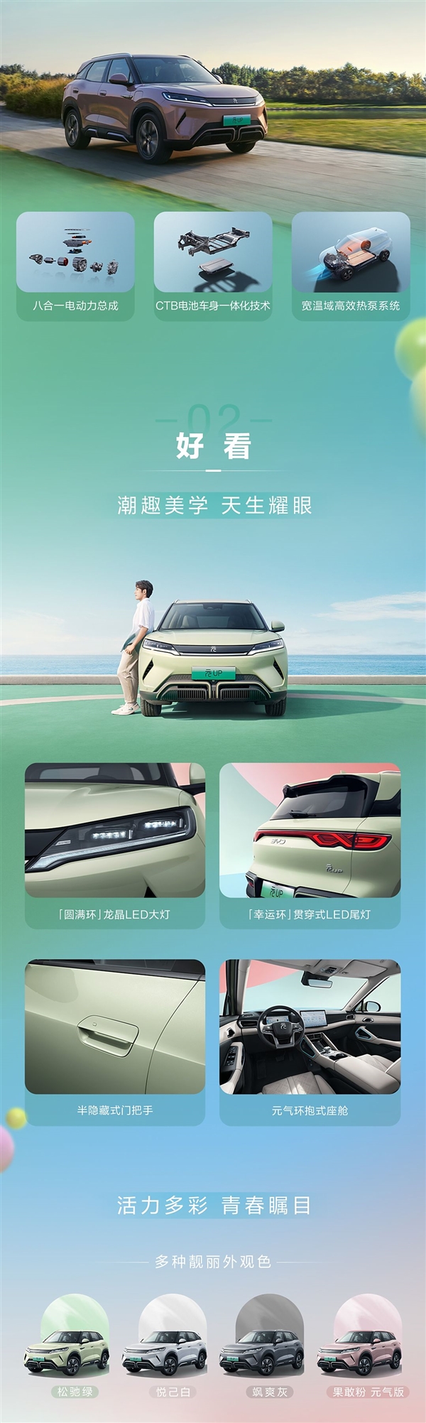 9.98萬(wàn)起 比亞迪元UP新車上市：多花3000買100公里續(xù)航
