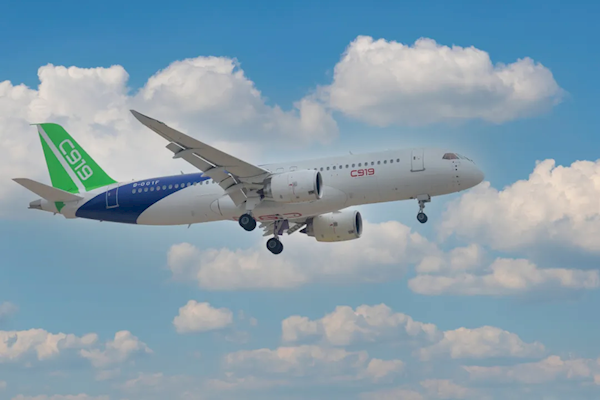 中國南方航空：8月底將引進首架C919國產(chǎn)大飛機
