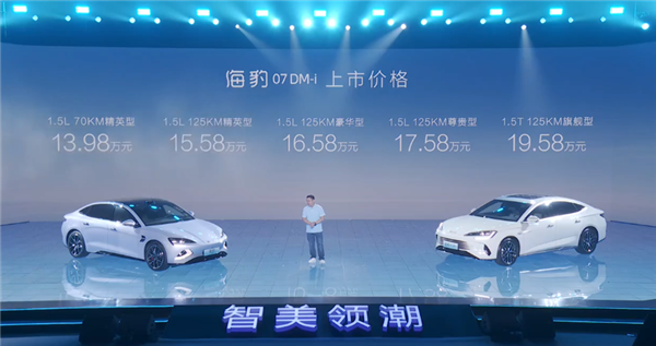比亞迪海豹07 DM-i把中大型轎車打到了14萬！網(wǎng)友：不給合資車留活路了