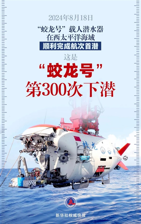 中國(guó)自主潛水器蛟龍?zhí)柕?00次下潛：可直達(dá)7000米深度