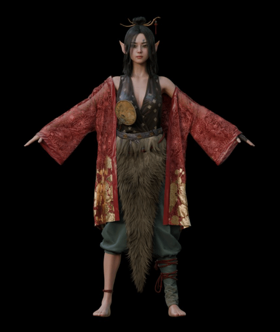 網(wǎng)友提取《黑神話：悟空》狐貍精3D模型 玩家：我喜歡她了