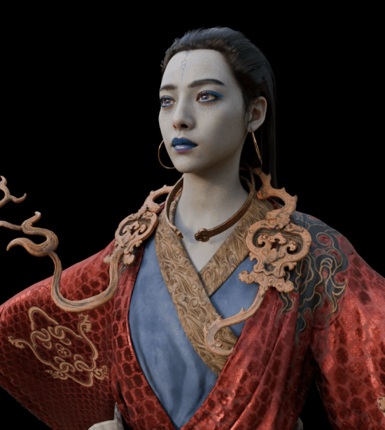 《黑神話：悟空》亢金星君3D模型提取：冰雪玉足超美