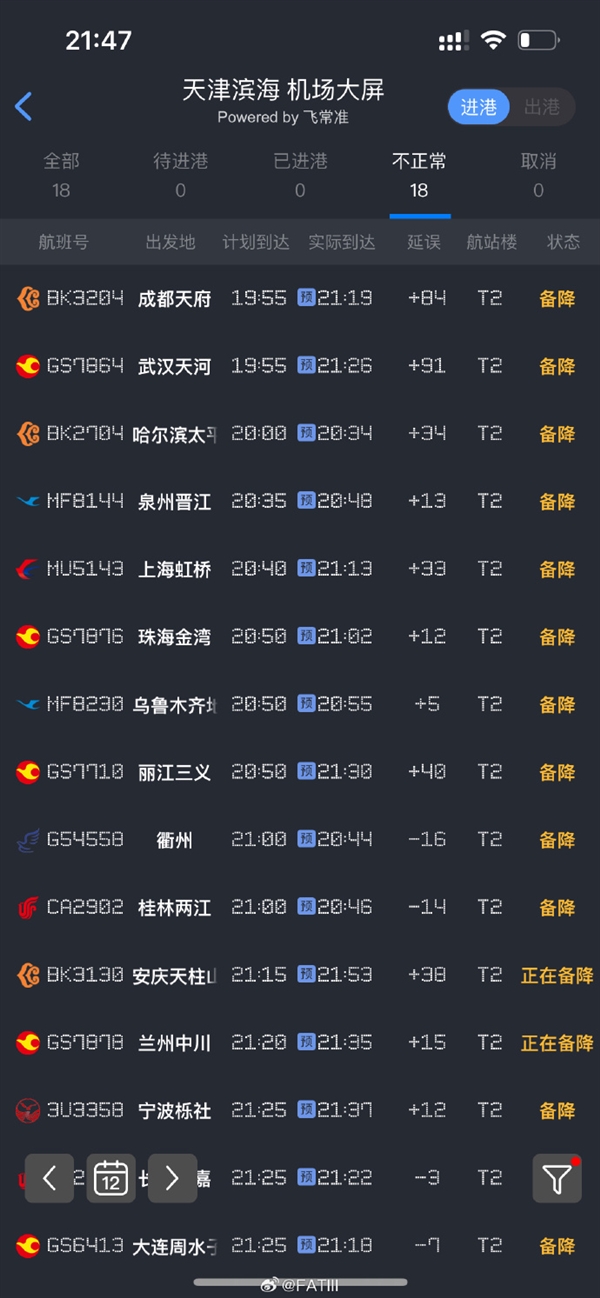 連續(xù)兩天 天津?yàn)I海機(jī)場(chǎng)又中斷了！還是無人機(jī)黑飛？