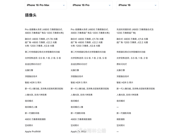 蘋(píng)果官網(wǎng)刪除iPhone 16后置鏡頭配備抗反射鏡頭涂層：實(shí)測(cè)相機(jī)鬼影還在