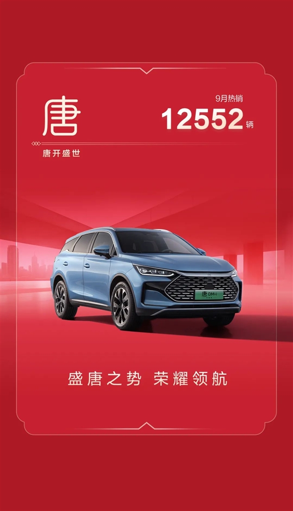 比亞迪王朝9月銷售204605輛 首次單月銷售突破20萬輛！