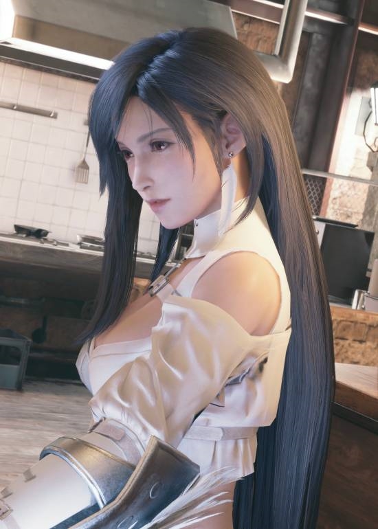 《FF7》蒂法絕色飯制美圖：白發(fā)、膠衣、泳裝任君賞