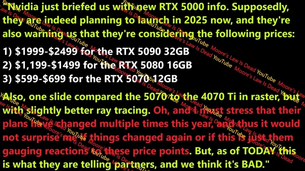 黃仁勛不手軟！英偉達(dá)RTX 50系列價格首曝：5090這漲幅迅猛