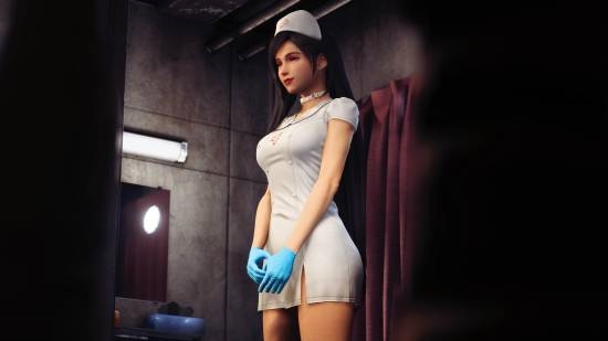 《FF7RE》蒂法護(hù)士裝MOD：無敵！