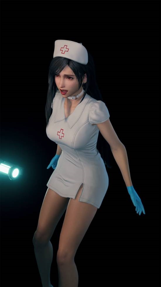 《FF7RE》蒂法護(hù)士裝MOD：無敵！