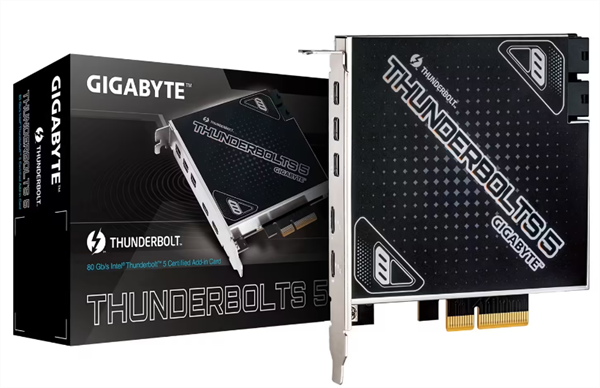 技嘉發(fā)布雷電 5 擴展卡：雙 PCIe 供電，增兩雷電 5 接口