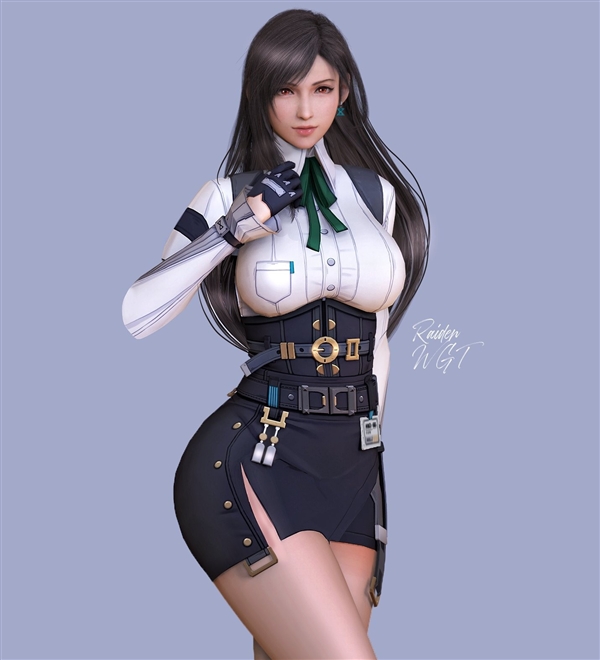 《終幻想7》蒂法新3D美圖：穿上新裝 魅力無限