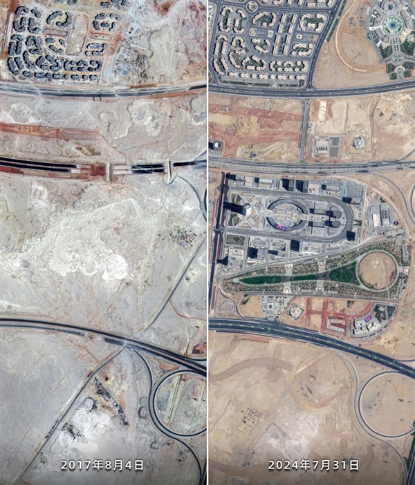 385.8米非洲第一高樓 中國建設(shè)！衛(wèi)星俯瞰7年巨變