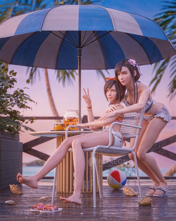 《終幻想7》女角新3D美圖：蒂法、愛麗絲太嬌媚了