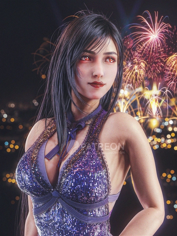 《終幻想7》女角新3D美圖：蒂法、愛麗絲太嬌媚了
