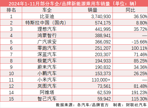 2024年終盤點：比亞迪特斯拉領銜 新能源市場表現(xiàn)超乎預期