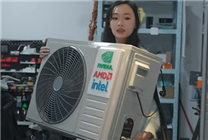 美女博主爆改家用空調(diào)外機(jī)給電腦降溫：散熱無(wú)敵了 RTX 5090絕配！