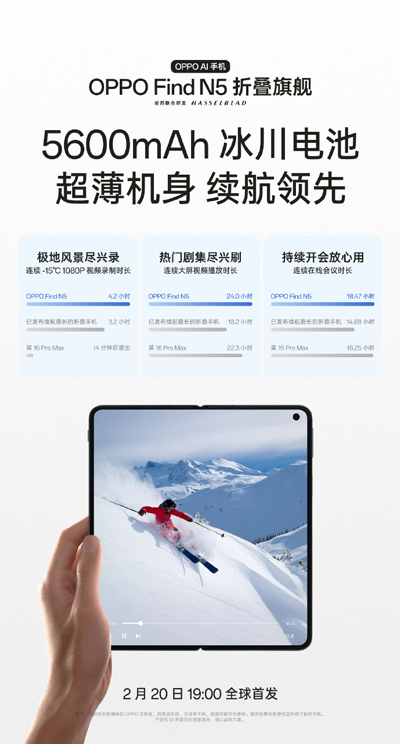 超薄折疊旗艦OPPO Find N5官宣接入DeepSeek-R1!