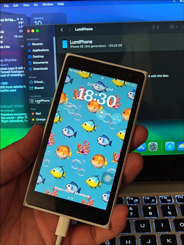 神操作！諾基亞流暢運行iOS：iPhone SE 3完美移植至Lumia 1020