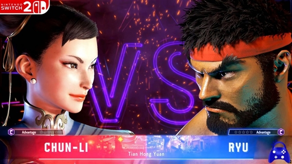 《街頭霸王6》PS4、Switch 2、PS5畫面對比