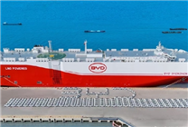 “濟(jì)南”號(hào)！比亞迪出海艦隊(duì)第八艘汽車滾裝船即將出塢